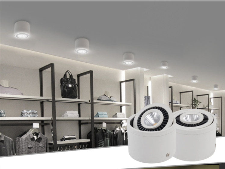 COB LED Recessed Downlights Dimmable 5W 7W 9W 15W Surface Mounted LED Ceiling Lamps Spot Light 360 Degree Rotation AC110V 220V