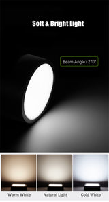 Round Square Panels Light Surface Mounted LED Ceiling Downlight Aisle Corridor Porch Ceiling lamp 6W 9W 12W 18W 24W