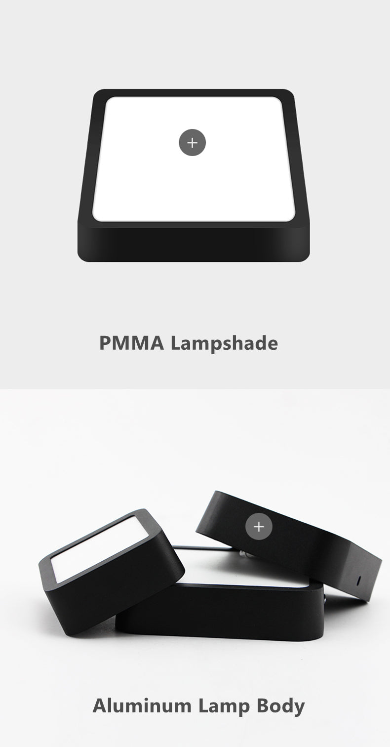 Round Square Panels Light Surface Mounted LED Ceiling Downlight Aisle Corridor Porch Ceiling lamp 6W 9W 12W 18W 24W