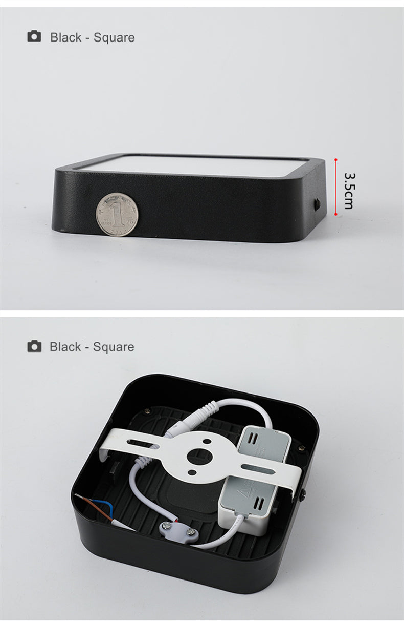 Round Square Panels Light Surface Mounted LED Ceiling Downlight Aisle Corridor Porch Ceiling lamp 6W 9W 12W 18W 24W