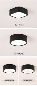Round Square Panels Light Surface Mounted LED Ceiling Downlight Aisle Corridor Porch Ceiling lamp 6W 9W 12W 18W 24W