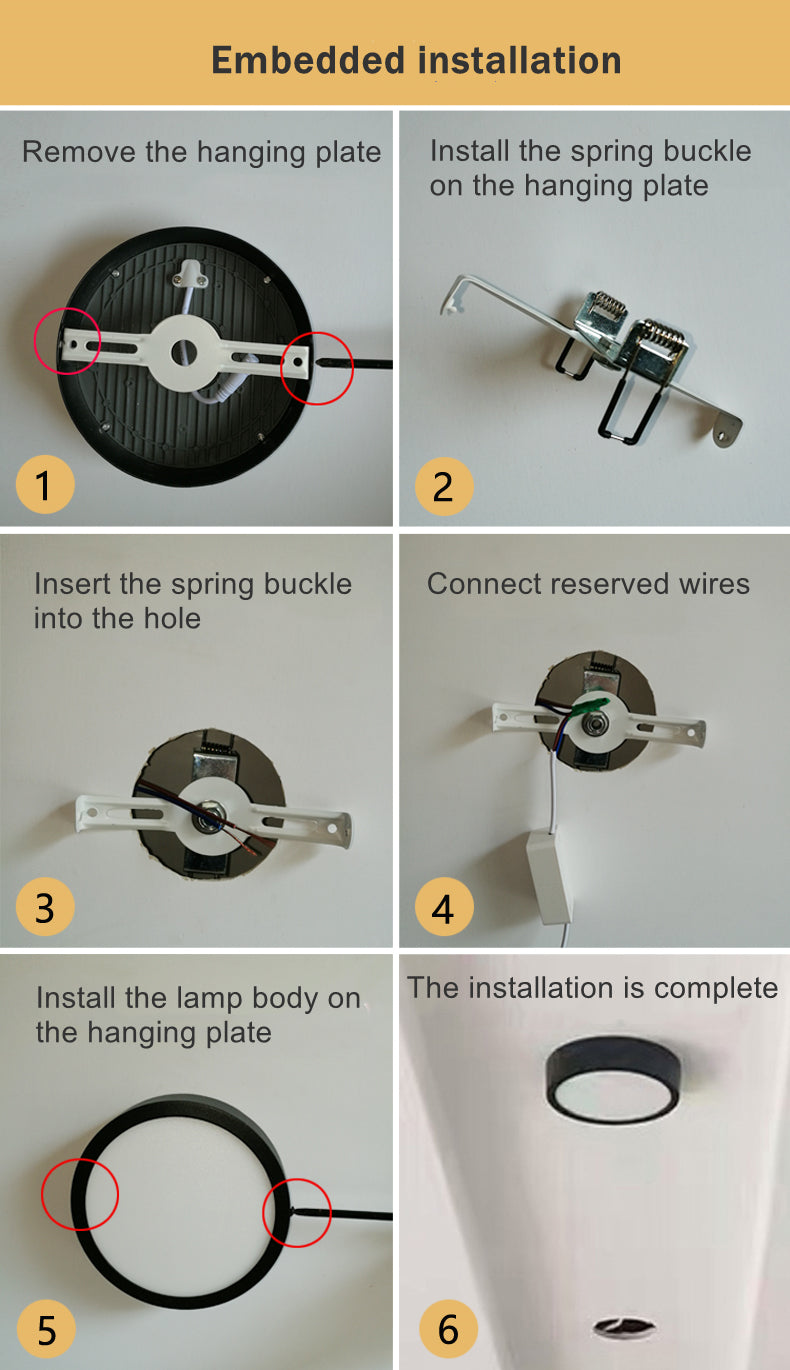 Round Square Panels Light Surface Mounted LED Ceiling Downlight Aisle Corridor Porch Ceiling lamp 6W 9W 12W 18W 24W