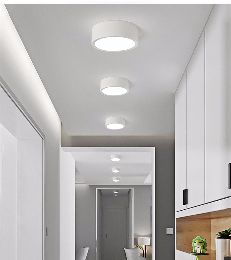 Round Square Panels Light Surface Mounted LED Ceiling Downlight Aisle Corridor Porch Ceiling lamp 6W 9W 12W 18W 24W