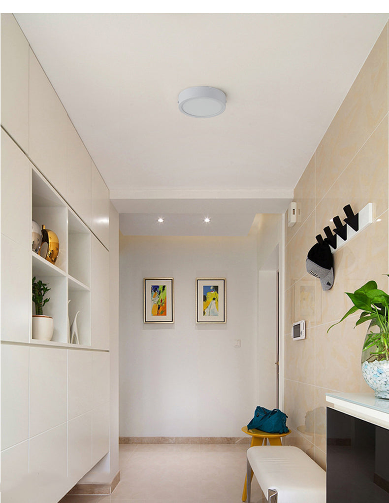 Round Square Panels Light Surface Mounted LED Ceiling Downlight Aisle Corridor Porch Ceiling lamp 6W 9W 12W 18W 24W