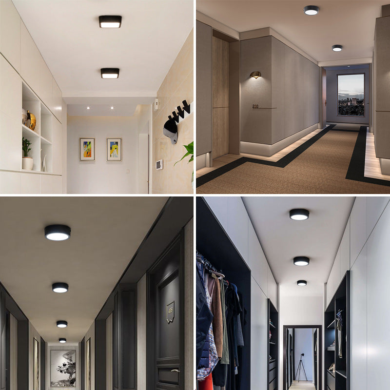Round Square Panels Light Surface Mounted LED Ceiling Downlight Aisle Corridor Porch Ceiling lamp 6W 9W 12W 18W 24W