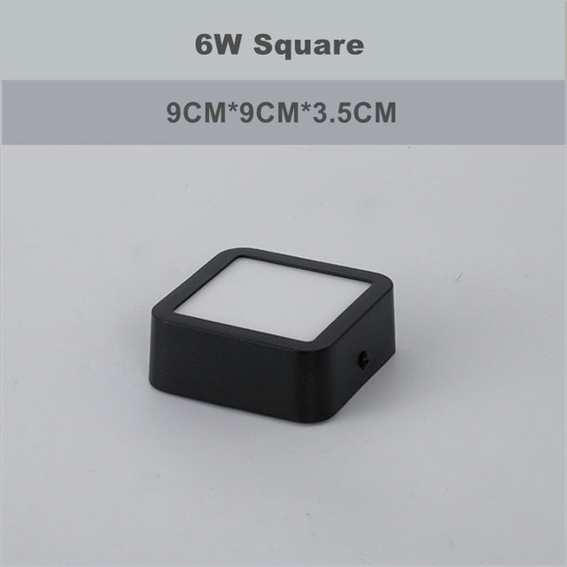 Round Square Panels Light Surface Mounted LED Ceiling Downlight Aisle Corridor Porch Ceiling lamp 6W 9W 12W 18W 24W