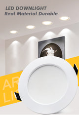 LED Downlight 7W 9W 12W 15W 18W Round Recessed Lamp AC 220V 10pcs Downlight Home Decor Bedroom Kitchen Indoor Spot Lighting