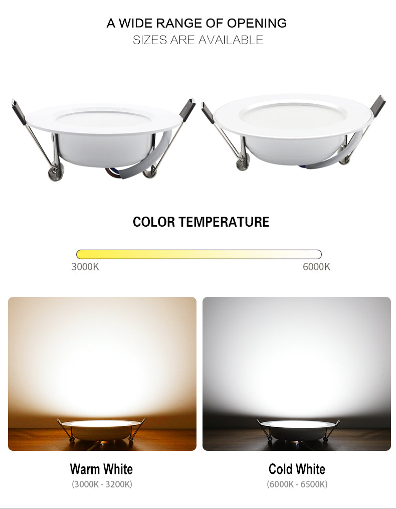 LED Downlight 7W 9W 12W 15W 18W Round Recessed Lamp AC 220V 10pcs Downlight Home Decor Bedroom Kitchen Indoor Spot Lighting