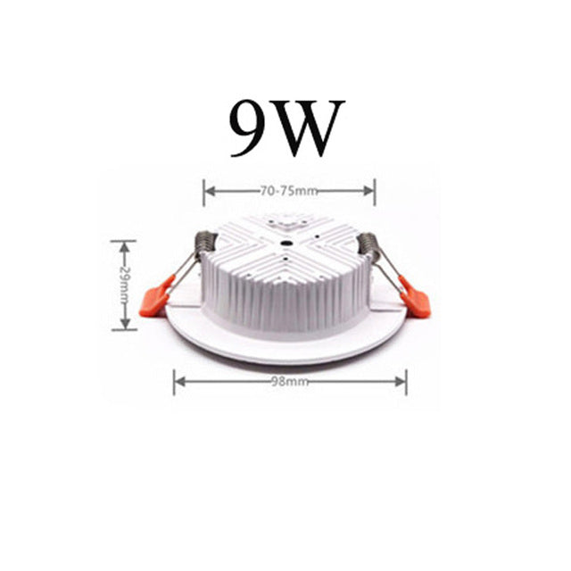 LED Recessed Dimmable Ultra-thin LED Downlight 18W 24W 110V-240V 5730 Ceiling Lamp 12W warm white For store supermarket lighting