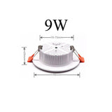 LED Recessed Dimmable Ultra-thin LED Downlight 18W 24W 110V-240V 5730 Ceiling Lamp 12W warm white For store supermarket lighting