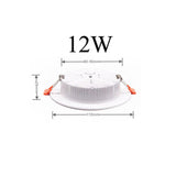 LED Recessed Dimmable Ultra-thin LED Downlight 18W 24W 110V-240V 5730 Ceiling Lamp 12W warm white For store supermarket lighting