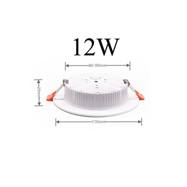LED Recessed Dimmable Ultra-thin LED Downlight 18W 24W 110V-240V 5730 Ceiling Lamp 12W warm white For store supermarket lighting