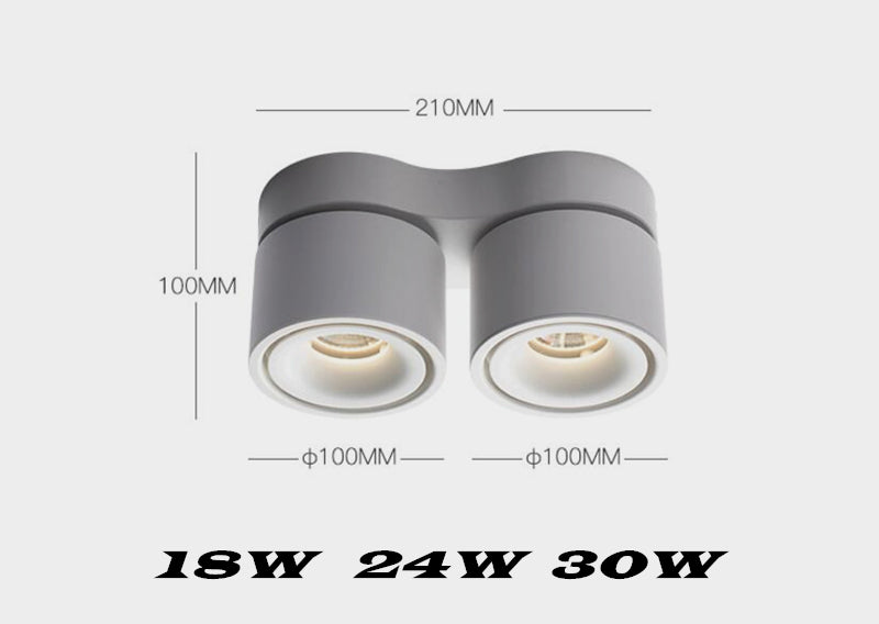 Dimmable COB LED Downlights 18W 24W 30W LED Ceiling Spot Lights AC110-240V LED Ceiling Lamps Warm Cold White Indoor Lighting