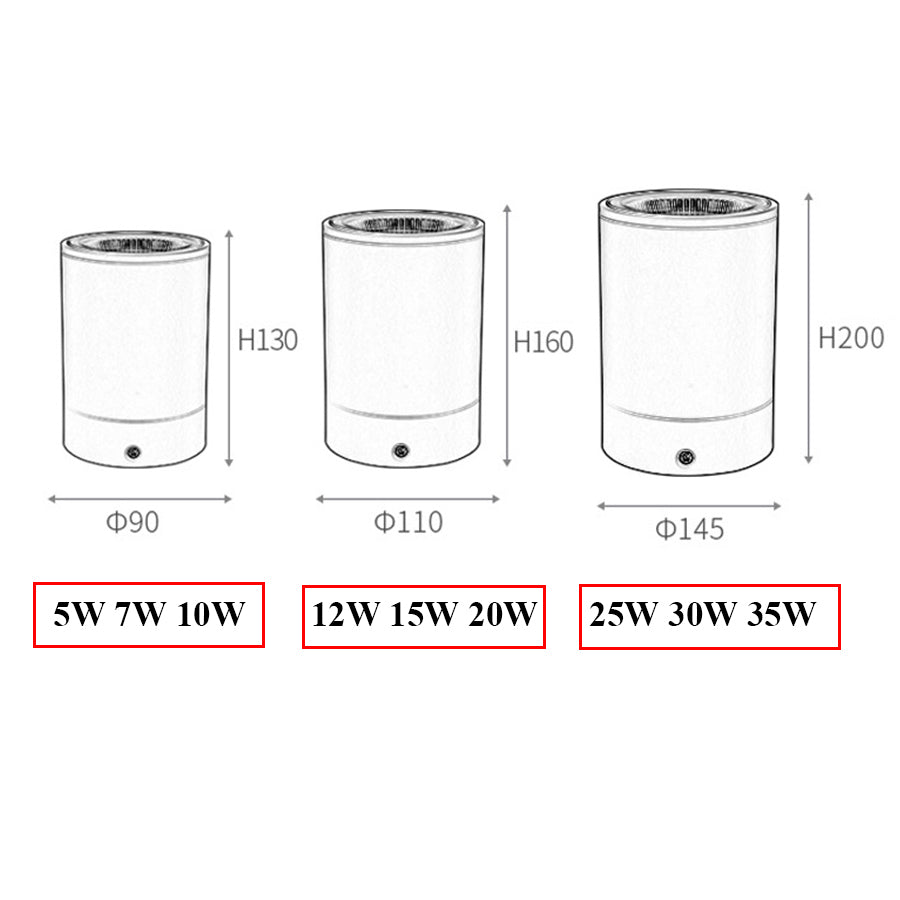 Ip65 Waterproof COB LED Downlight Surface Mounted 10W 20W 35W Outdoor LED Ceiling Lamps Spotlight For Home Garden Villa Decor