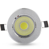 Silver Round Dimmable Recessed LED COB Downlight 3W/5W/7W/12W/15W Recessed LED Ceiling Spot Light 3000K 4000K 6000K AC90-265V
