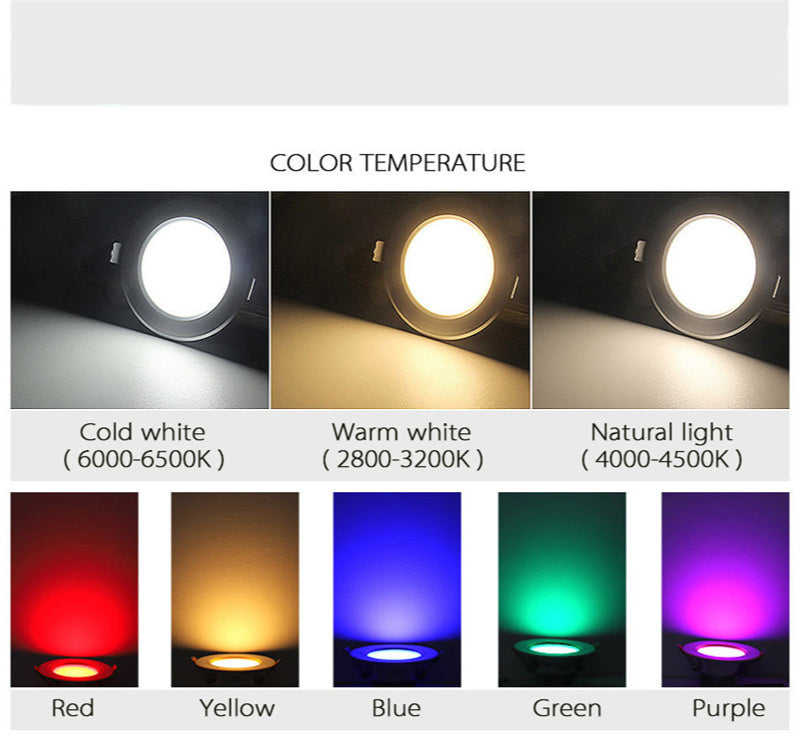 Dimmable Mini Spotlight DC12V Ceiling Recessed Downlight 3W Led Downlight Cob Emits Red Blue Green Light Cold Warm White Lamp