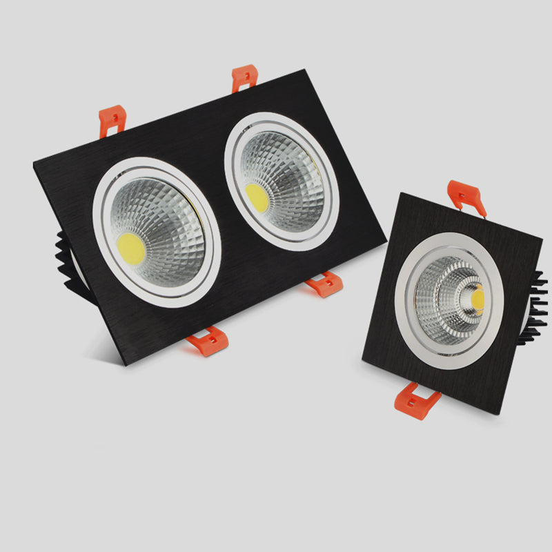 Square Recessed Dimmable COB LED Downlights 7W 9W 12W 18W 24W LED Ceiling Spot Lights 110-240V LED Ceiling Lamps Indoor Lighting