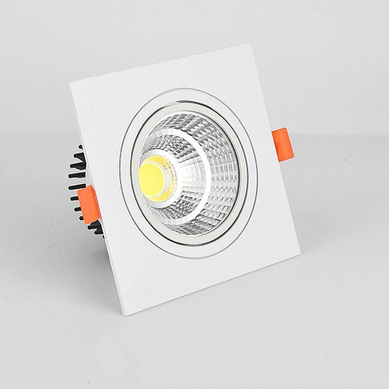 Square Recessed Dimmable COB LED Downlights 7W 9W 12W 18W 24W LED Ceiling Spot Lights 110-240V LED Ceiling Lamps Indoor Lighting