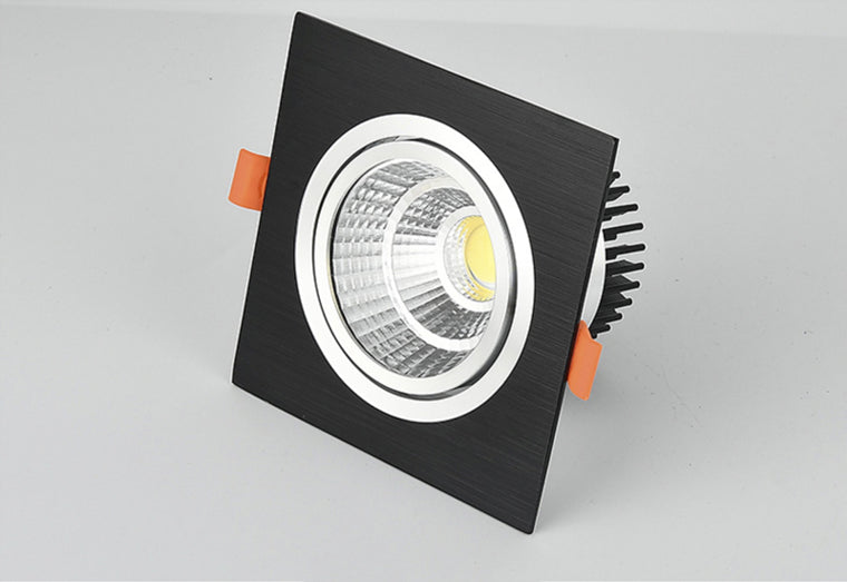 Square Recessed Dimmable COB LED Downlights 7W 9W 12W 18W 24W LED Ceiling Spot Lights 110-240V LED Ceiling Lamps Indoor Lighting
