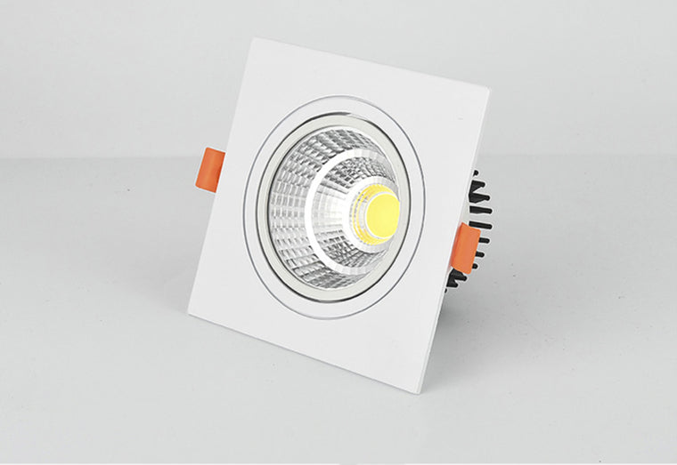 Square Recessed Dimmable COB LED Downlights 7W 9W 12W 18W 24W LED Ceiling Spot Lights 110-240V LED Ceiling Lamps Indoor Lighting