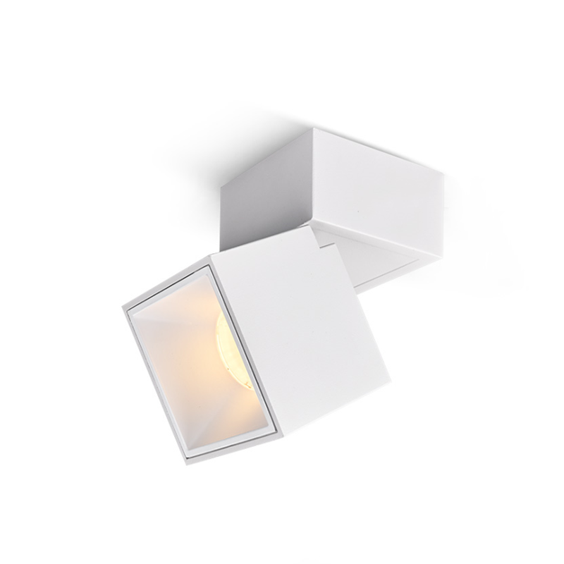 LED square ceiling light surface mounted spotlight downlight 9W/12W adjustable angle home background wall without main light