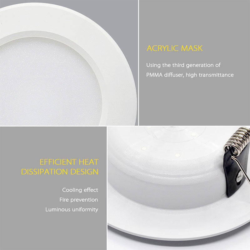 Waterproof Dimmable LED Downlight 5W 7W 9W 12W 15W 18W 10 Pcs Recessed Spot Light Ceiling Lamp Home Indoor Lighting AC 220V 230V