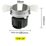 Honeycomb Nest Anti Glare Lens COB Recessed Downlight 15W Dimmable 110V 220V Round LED Ceiling Spot Light 24° Pic Background