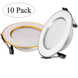 LED Downlight Round LED SMD Chip 3w 5w 7w 9w 12w 15w AC220 230V Recessed 10Pack LED Lamp Spot Light indoor light LED Bulb