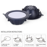 Integrated Die-casting LED Down Light LED Downlight AC85-265V 5w/7w/9w/12w/20w Spot Lightings Ceiling Panel Downlights Indoor