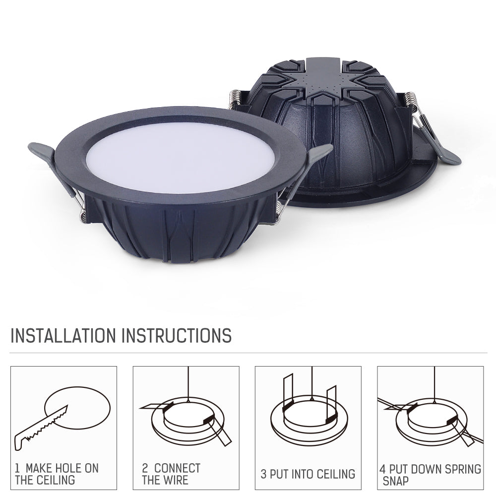 Integrated Die-casting LED Down Light LED Downlight AC85-265V 5w/7w/9w/12w/20w Spot Lightings Ceiling Panel Downlights Indoor