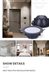 Integrated Die-casting LED Down Light LED Downlight AC85-265V 5w/7w/9w/12w/20w Spot Lightings Ceiling Panel Downlights Indoor