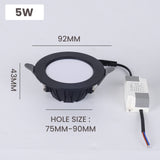 Integrated Die-casting LED Down Light LED Downlight AC85-265V 5w/7w/9w/12w/20w Spot Lightings Ceiling Panel Downlights Indoor