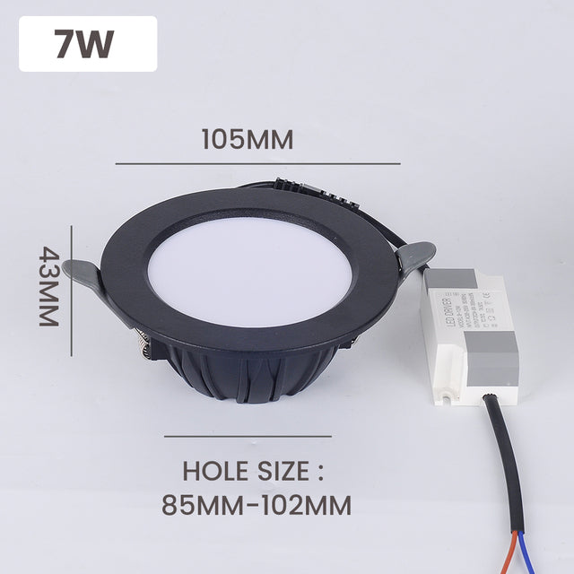 Integrated Die-casting LED Down Light LED Downlight AC85-265V 5w/7w/9w/12w/20w Spot Lightings Ceiling Panel Downlights Indoor