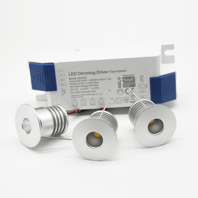 Mini LED Downlight + Tuya Zigbee APP Smart 3W AC100-240V Driver Adapter House Cabinet Spot Lights Ceiling Google Home Lighting