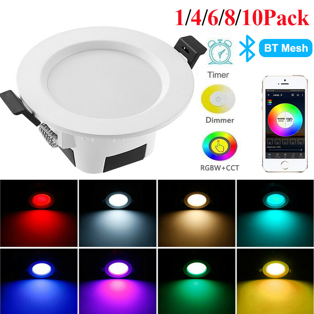 Smart Bluetooth-compatible APP LED Downlight RGB/WW/CW Ceiling Round Lamp 5W 9W 16 Color Changing Spot Light Indoor Lighting