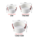 Anti-corrosion Dimmable LED Downlight Anti-Glare Led Ceiling Lamp LED Spot Lighting Bedroom Kitchen Led Recessed Downlight