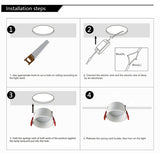 Anti-corrosion Dimmable LED Downlight Anti-Glare Led Ceiling Lamp LED Spot Lighting Bedroom Kitchen Led Recessed Downlight