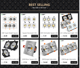 LED Ceiling Lamp 7W 9W 12W 15W COB Downlight LED 85-265V LED Recessed Down lamp led lights for home with led driver Dimmable