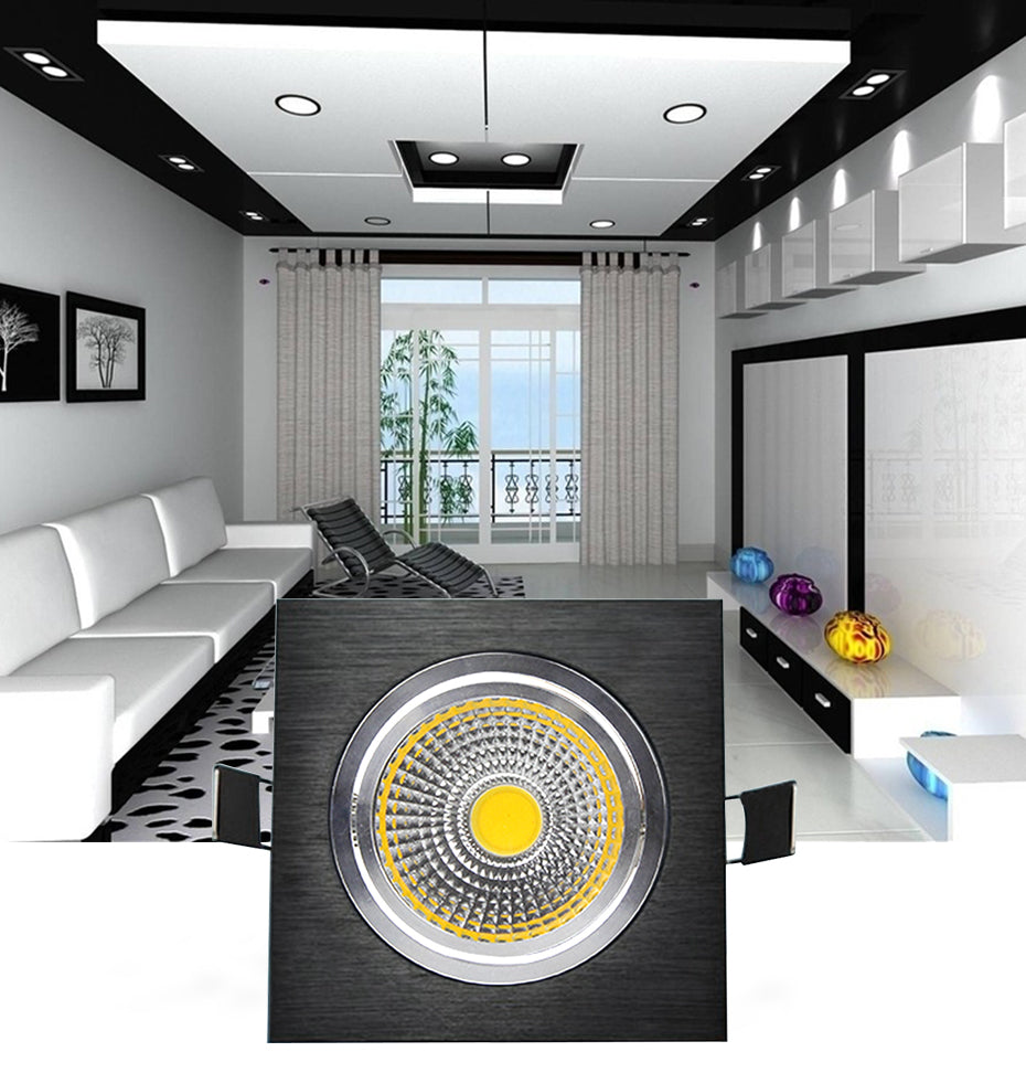 LED Ceiling Lamp 7W 9W 12W 15W COB Downlight LED 85-265V LED Recessed Down lamp led lights for home with led driver Dimmable