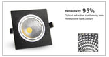 LED Ceiling Lamp 7W 9W 12W 15W COB Downlight LED 85-265V LED Recessed Down lamp led lights for home with led driver Dimmable
