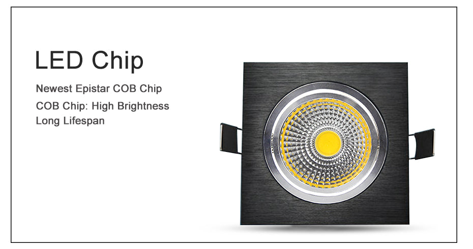 LED Ceiling Lamp 7W 9W 12W 15W COB Downlight LED 85-265V LED Recessed Down lamp led lights for home with led driver Dimmable