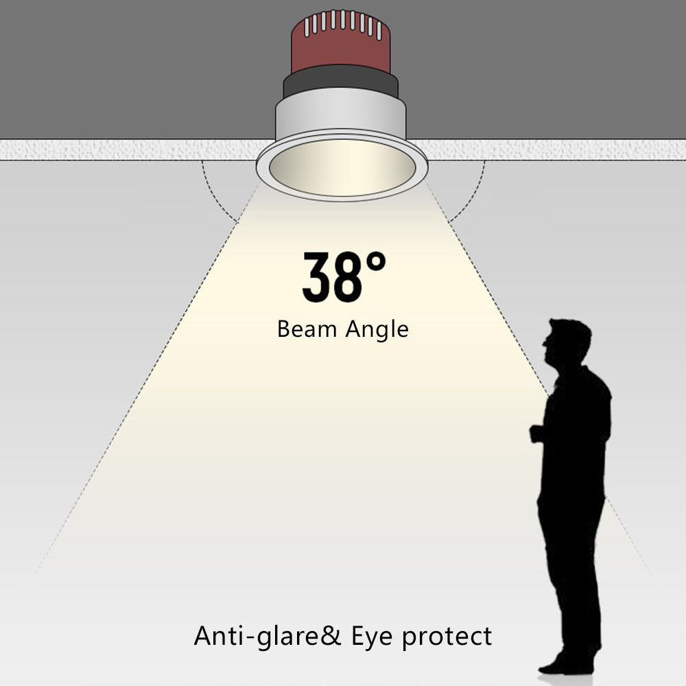 Recessed Ceiling Downlight 7W /12W Flush Mount Spotlight Rotatable Angle LED Spotlight for Foyer Kitchen Bedroom Home Lightings