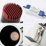 Recessed Ceiling Downlight 7W /12W Flush Mount Spotlight Rotatable Angle LED Spotlight for Foyer Kitchen Bedroom Home Lightings