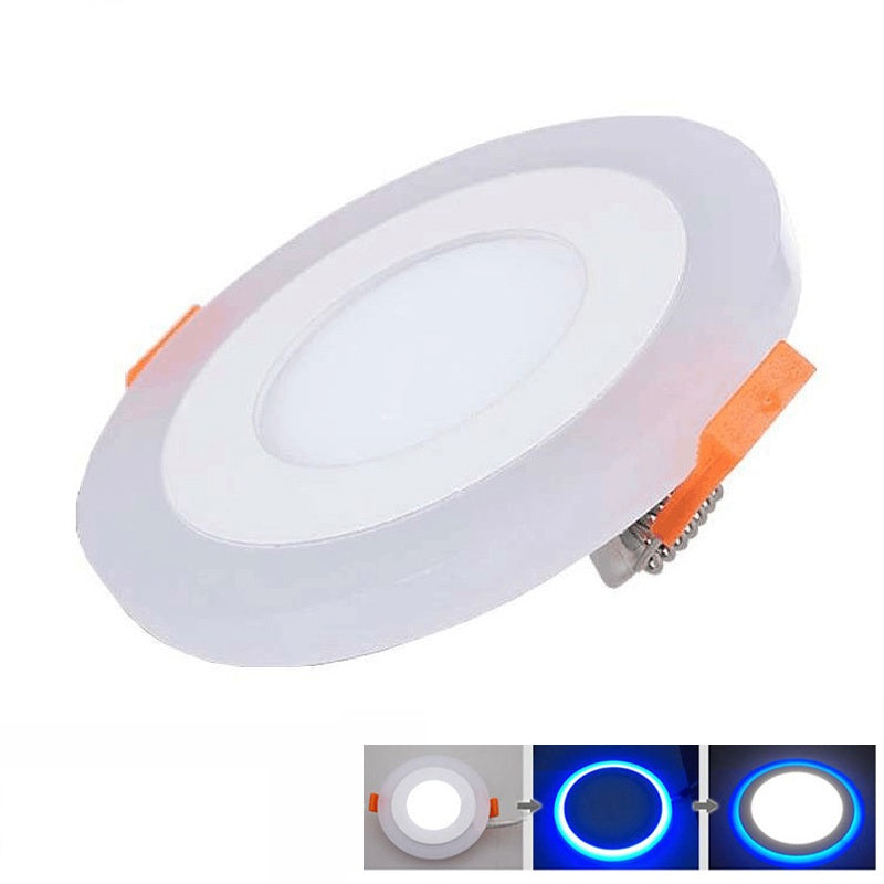 LED Downlight Round 6W 9W 16W 24W 3 Model LED Lamp Double Color Panel Light two Color Ceiling Recessed Lights Indoor Lighting