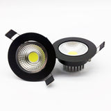 LED downlights Dimmable downlight lamp COB 3w 5w 7w 12w Spot light AC110/220V 85-265V ceiling recessed Light Indoor Lighting
