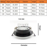 New arrivel LED Dimmable Led downlight lamp COB 3w 5w 7w 12w Spot light AC110/220V 85-265V ceiling recessed Light Indoor Lighting