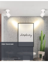 Dimmable rotating LED downlight surface mounted adjustment COB ac85-265V 5W7W10W12W15W LED ceiling spotlight