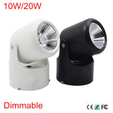 Dimmable 10W 20W Super Bright Spot light 180 Degree Rotation Ceiling Lamp LED DownLight AC85-265V Led Downlights Surface Mounted