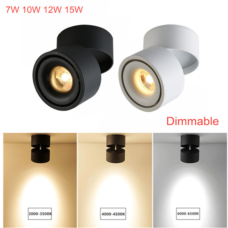 360 Degree Rotatable Surface Mounted Ceiling Downlight 7W 10W 12W 15W LED Ceiling Spot Light for Kitchen Living room Decor