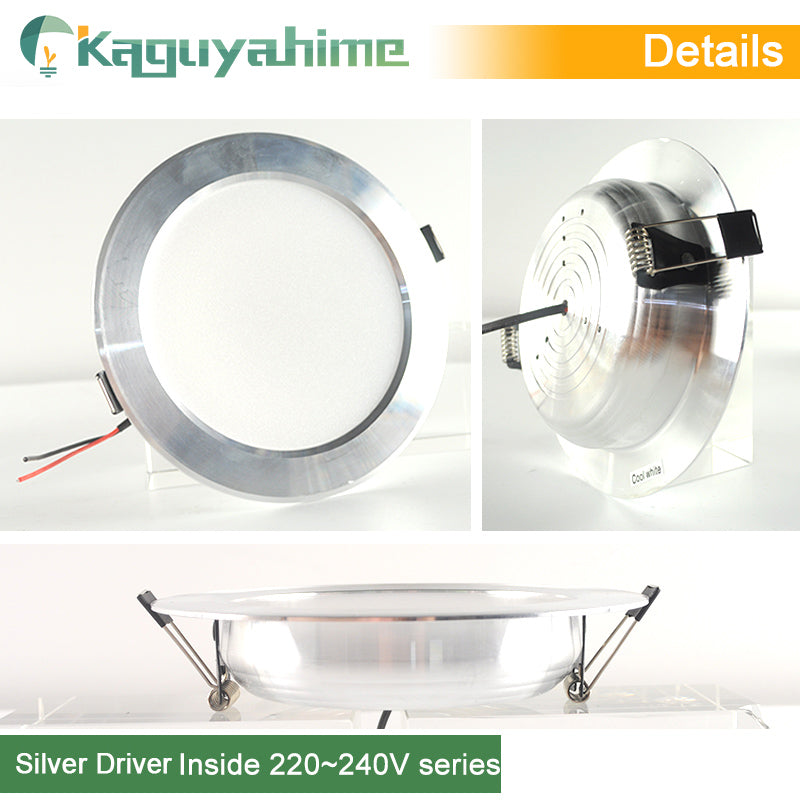 Kaguyahime LED Downlights 18W 15W 9W 5W 3W AC 220V 110V Ultra Thin Aluminum Spot Light For Living Room Down Light Ceiling lamp